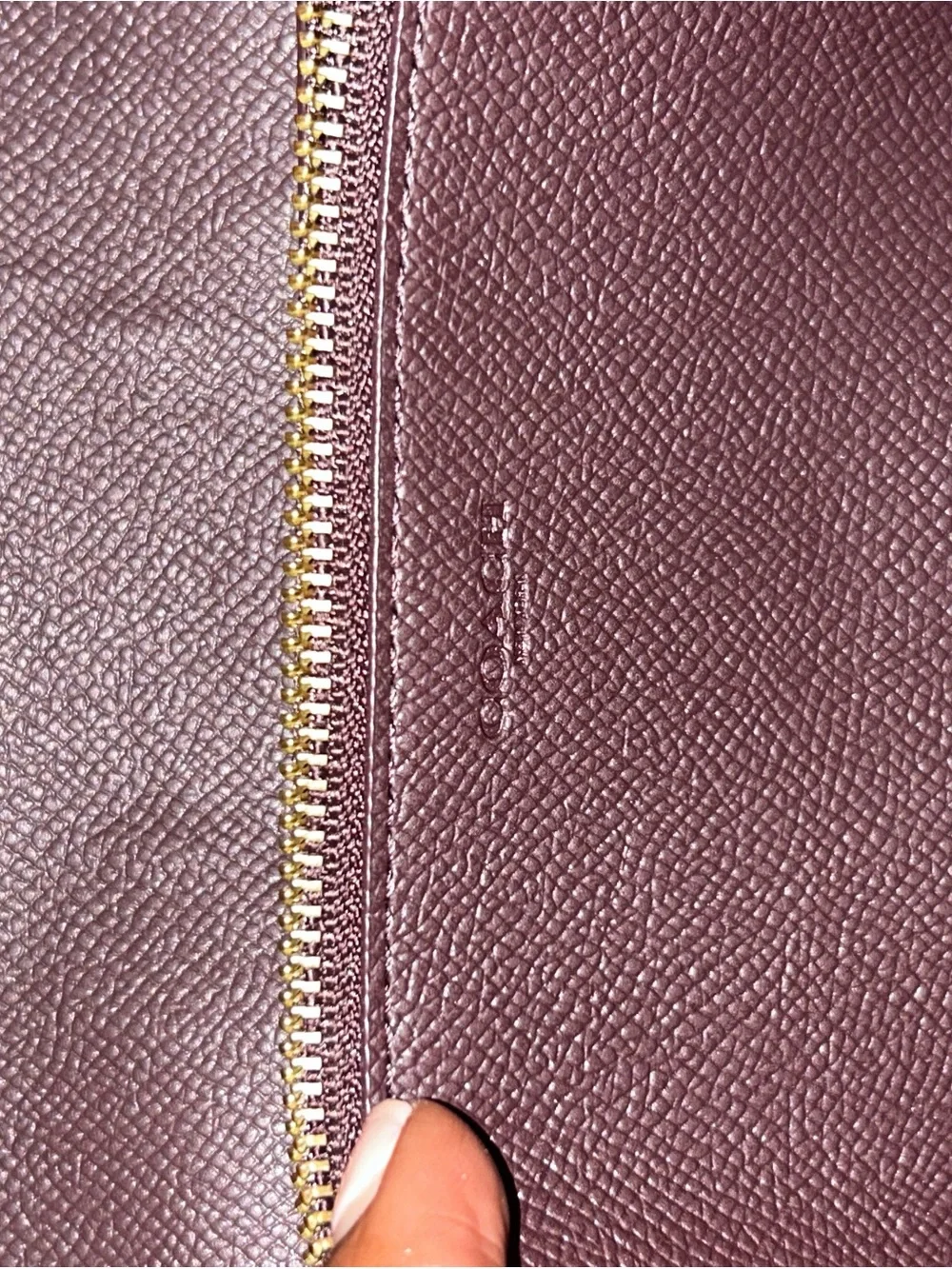 Coach Metallic Fuchsia Wristlet Clutch